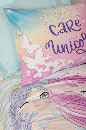 Cotton Box Junior Tek Kişilik Lastikli Çarşaflı Nevresim Takımı Sirena Mint