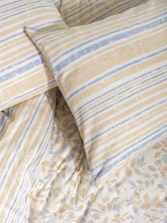 Cotton Box Flanel Tek Kişilik Nevresim Takımı Roof Mavi