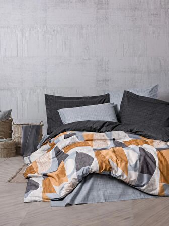 Cotton Box Tek Kişilik Modern Nevresim Takımı Giorno Gri
