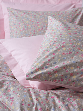 Cotton Box Petite Çift Kişilik Lastikli Çarşaflı Nevresim Takımı Sihu Pembe