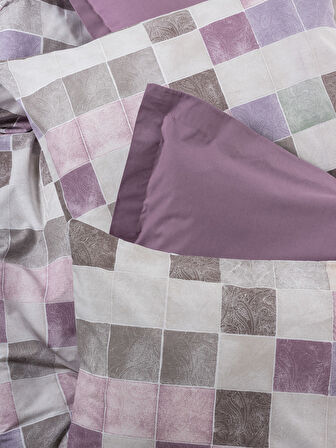 Cotton Box Minimal Çift Kişilik Lastikli Çarşaflı Nevresim Takımı Maro Gül Kurusu