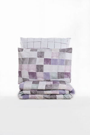 Cotton Box Minimal Çift Kişilik Lastikli Çarşaflı Nevresim Takımı Maro Gül Kurusu