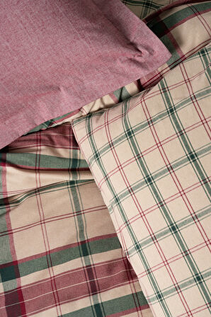 Cotton Box Warm Flanel Tek Kişilik Nevresim Takımı Jamil Bordo