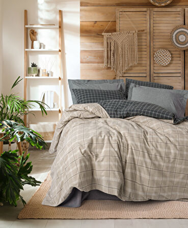 Cotton Box Warm Flanel Tek Kişilik Nevresim Takımı Siiras Gri
