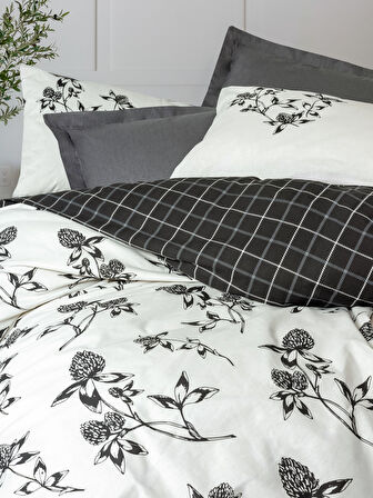 Cotton Box Balance Ranforce Tek Kişilik Nevresim Takımı Ohia Antrasit