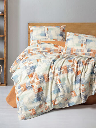 Cotton Box Flanel Tek Kişilik Nevresim Takımı Rina Kiremit