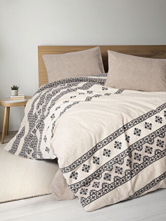 Cotton Box Flanel Tek Kişilik Nevresim Takımı Anita Karamel