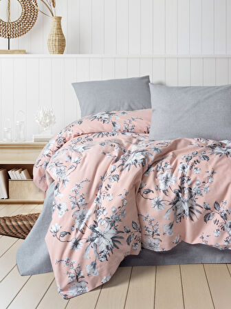Cotton Box Flanel Tek Kişilik Nevresim Takımı Petit Pudra