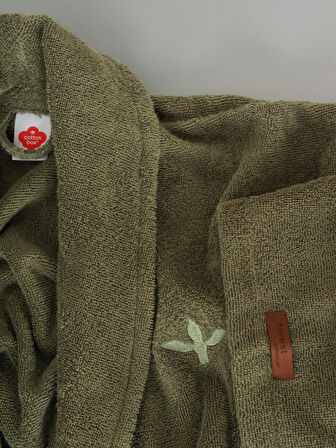 Cotton Box Wellness Bornoz Forest Yeşil L/XL