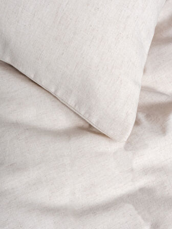 Cotton Box Cotton Keten Çift Kişilik Nevresim Takımı Basic Bej
