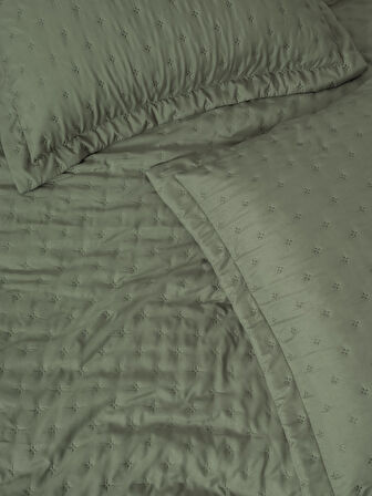 Cotton Box Serra Tek Kişilik Yatak Örtüsü Niva Adaçayı