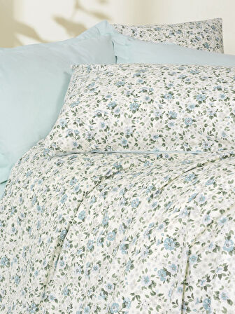 Cotton Box Petite Tek Kişilik Lastikli Çarşaflı Nevresim Takımı Nola Mint