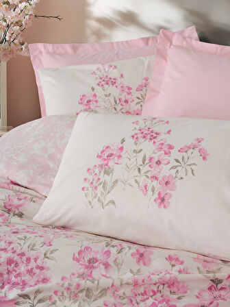 Cotton Box Tek Kişilik Nevresim Takımı Floren Pembe