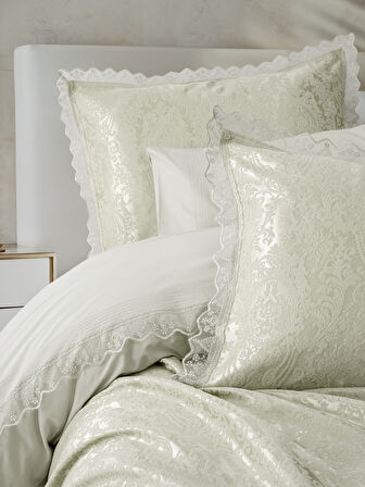 Cotton Box Chi Chi Çift Kişilik Pikeli Nevresim Takımı Velora Adaçayı