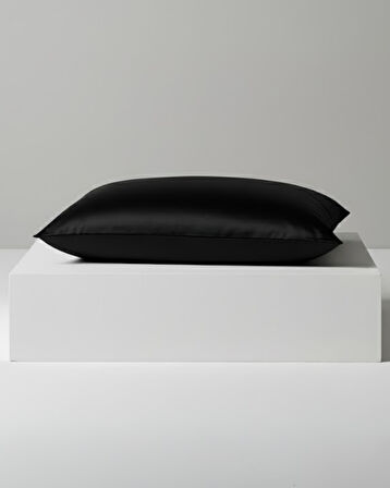 Cozy Home Halo Saten Yastık Kılıfı Siyah 50x70