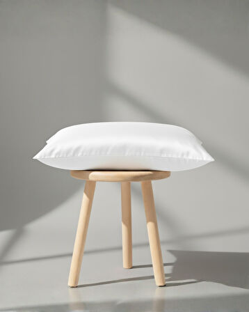 Cozy Home Halo Saten Yastık Kılıfı Beyaz 50x70