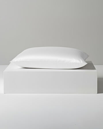 Cozy Home Halo Saten Yastık Kılıfı Beyaz 50x70