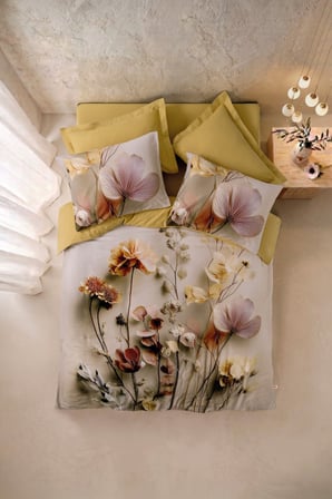 Cotton Box 3d Flower %100 Pamuk Saten  - Eloni Gold