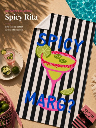 Cozy Home Heatwave Plaj Havlusu Spicy Rita Siyah 90x150