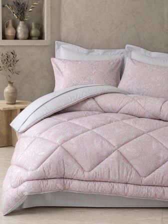 Cotton Box Saten Çift Kişilik Uyku Seti Hollis Gri
