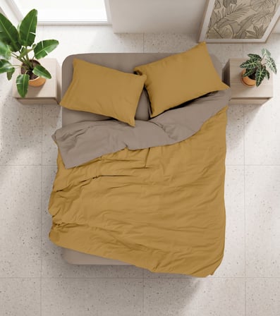 Cotton Box Plain Çift Kişilik Nevresim Takımı Amber-Vizon