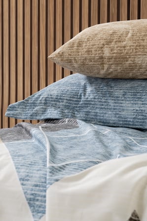 Cotton Box Modern Çift Kişilik Nevresim Takımı Axis İndigo