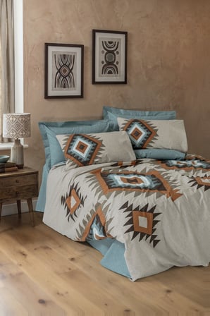 Cotton Box Ethnic Tek Kişilik Nevresim Takımı Nomad Mint