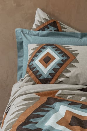Cotton Box Ethnic Çift Kişilik Nevresim Takımı Nomad Mint
