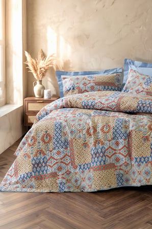 Cotton Box Ethnic Çift Kişilik Complete Set Artisan Mavi