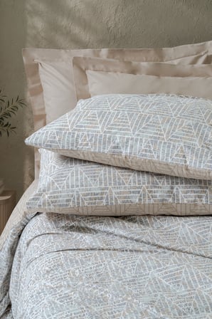 Cotton Box Minimal Tek Kişilik Lastikli Çarşaflı Nevresim Takımı Loom Bej