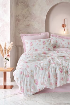 Cotton Box Tek Kişilik Nevresim Takımı Rosalie Pembe