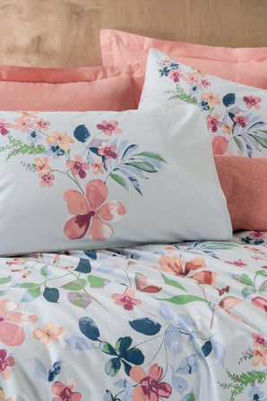 Cotton Box Çift Kişilik Nevresim Takımı Bluebell Somon
