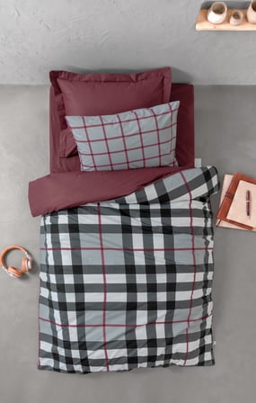Cotton Box Genç Odası Tek Kişilik Nevresim Takımı Brave Bordo