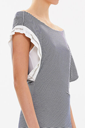 Mavi Asimetrik kesim mini  elbise 90644 | 42