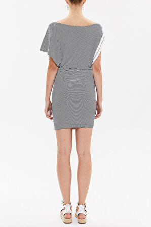 Mavi Asimetrik kesim mini  elbise 90644 | 42