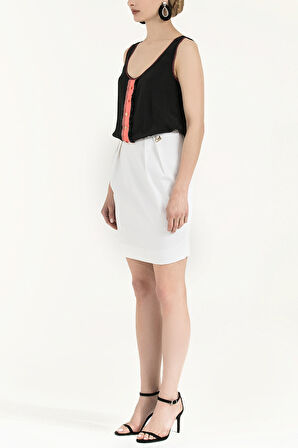Beyaz İpek mini elbise 90661 | 38