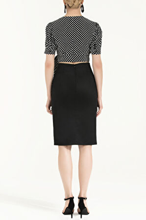 Siyah Dar kesim cepli etek 80390 | 38