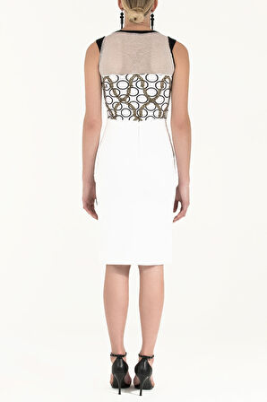 Beyaz Dar kesim cepli etek 80390 | 40