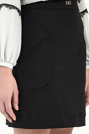 Siyah Cepli pamuk etek 80406 | 38