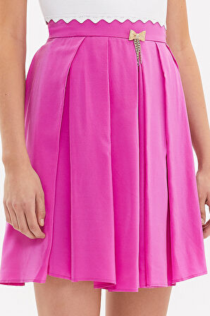 Fuşya Bol kesim pilili etek 80414 | 40