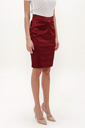 Bordo Dar kesim etek 80436 | 38