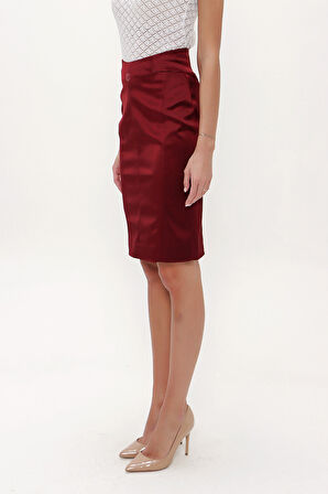 Bordo Dar kesim etek 80436 | 38
