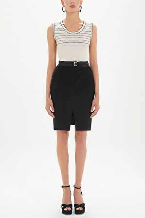 Siyah Dar kesim etek 80481 | 38