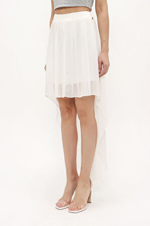 Ekru Şifon etek 80553 | 42