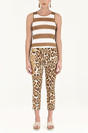 Leopar Leopar desenli pantolon 40904 | 44