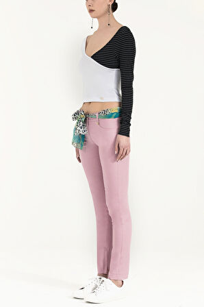Lila Dar kesim pamuk pantolon 40933 | 42