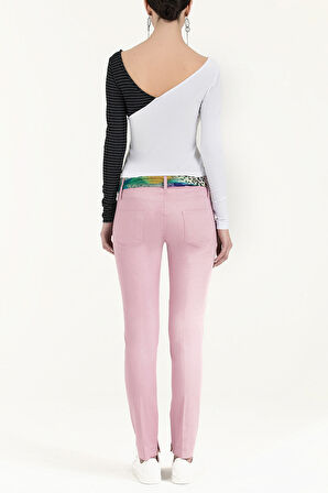 Lila Dar kesim pamuk pantolon 40933 | 42