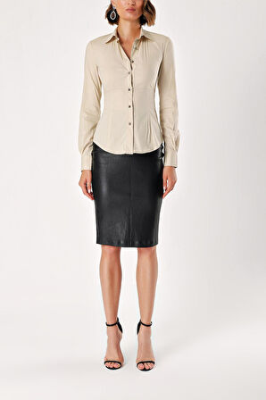 Bej POPLİN GÖMLEK  10569 | 40