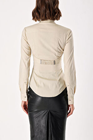 Bej POPLİN GÖMLEK  10569 | 40