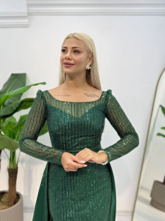 UZUN KOLLU PELERİNLİ BALIK ABİYE